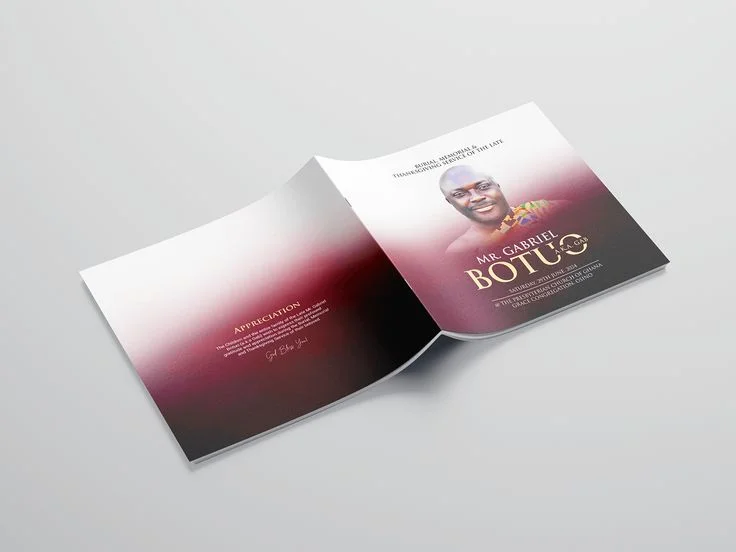 custom landscape funeral brochure printing Design 2